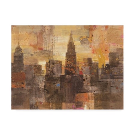 Albena Hristova 'Fireworks Cityscape' Canvas Art,14x19